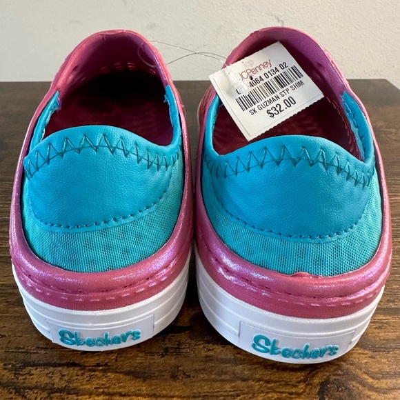 Skechers Foamies Girls Pink Waterproof Slip On Shoes Pink/Teal Size little girl3 - Picture 3 of 5